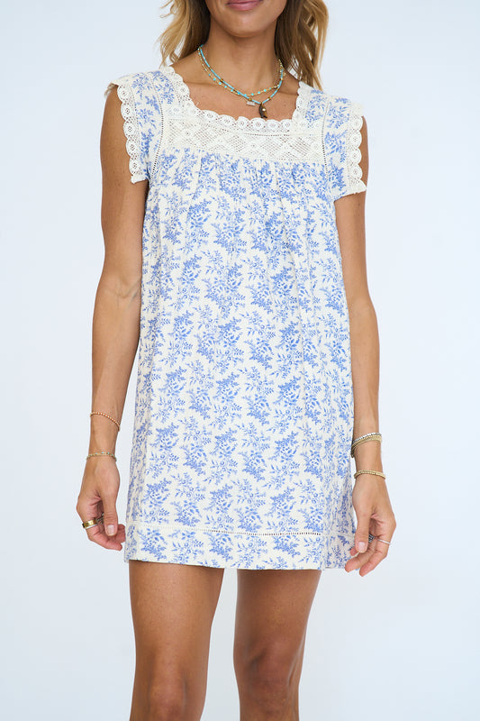 Selah Square-Neck Empire Mini Dress