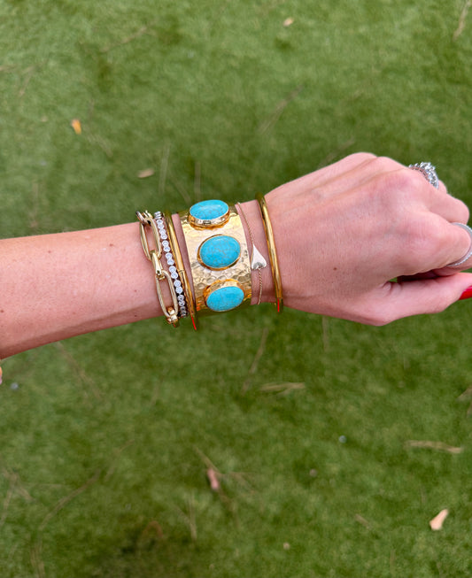 Large Gold Paperclip Bracelet