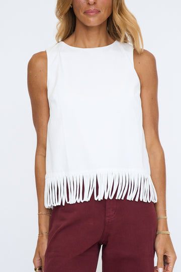 Fringe Hem Sleeveless Top