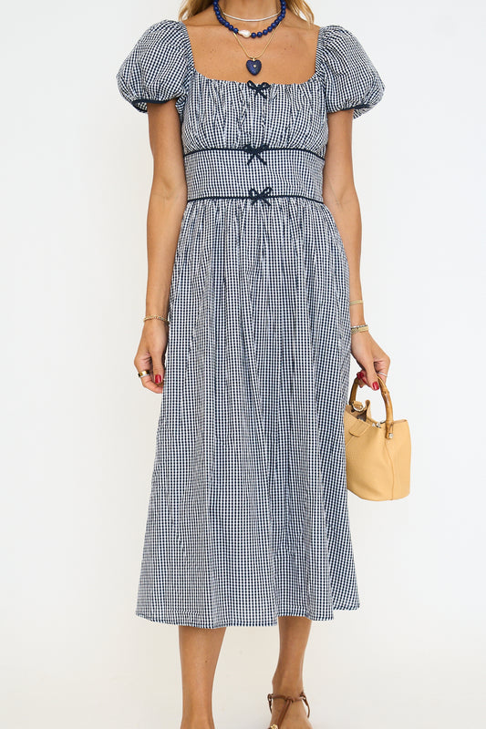 Bridget Checkered Midi Dress
