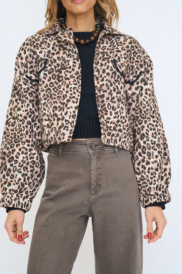 Lissandra Quilted Leopard Jacket