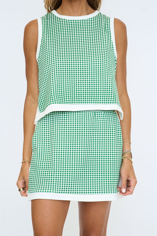 Gingham Athletic Skort Set
