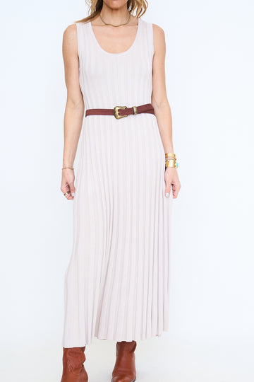 Ribbed Knit Sleeveless Dress