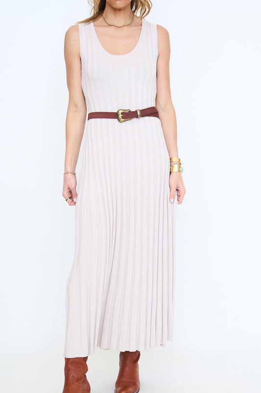 Ribbed Knit Sleeveless Dress