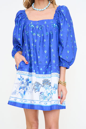 Floral Print Babydoll Mini Dress