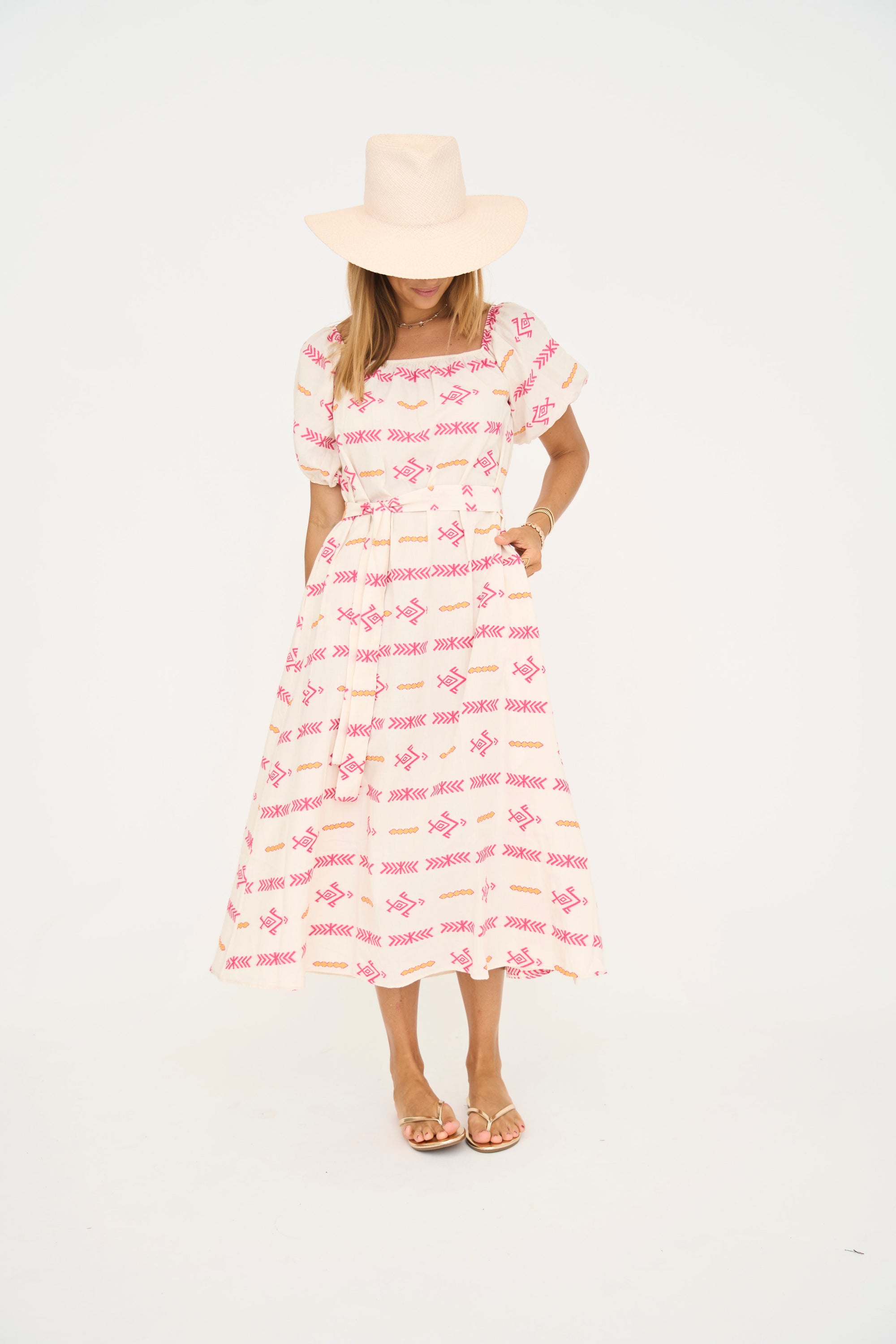 Off Shoulder Print Maxi Dress