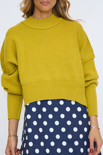 Knit Mockneck Pullover Sweater