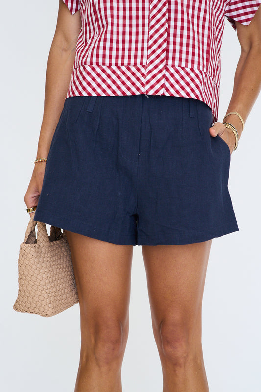 Mila High-Waist Tailored Shorts