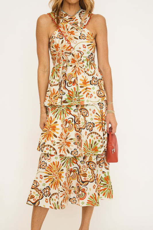Savanna Tiered Halter Dress