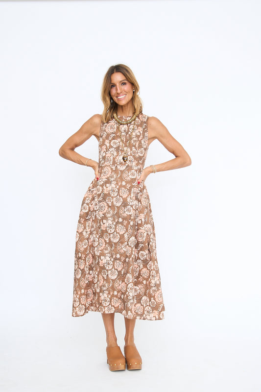 Bentley Basque Waist Midi Dress