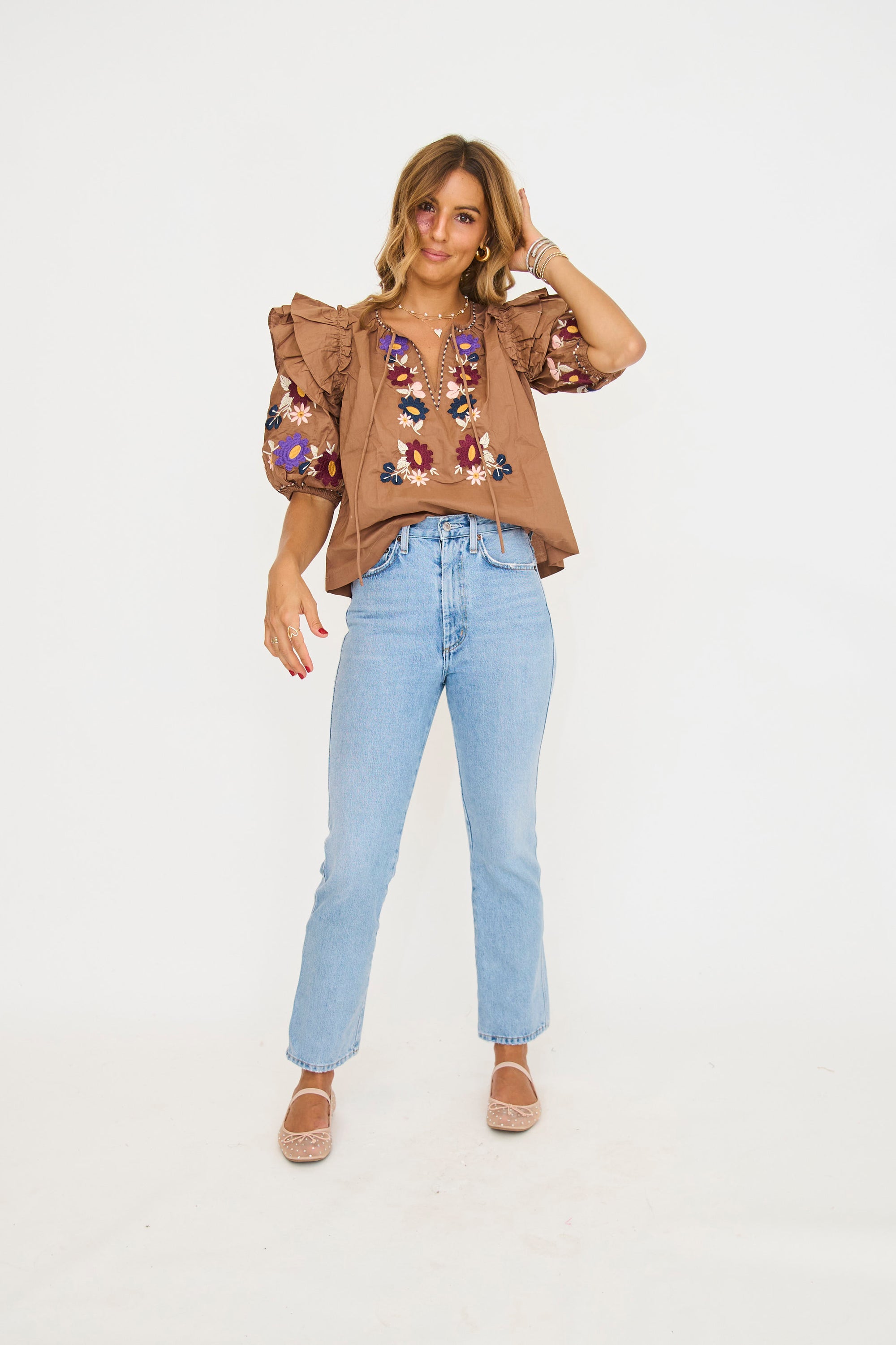 Aubrey Embroidered Top