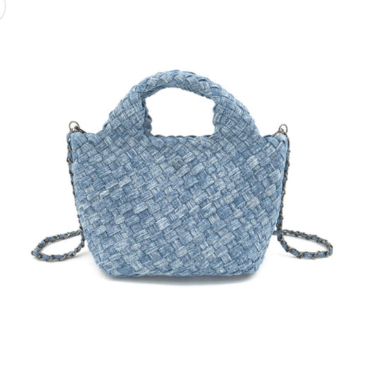 Woven Leather Mini Bag