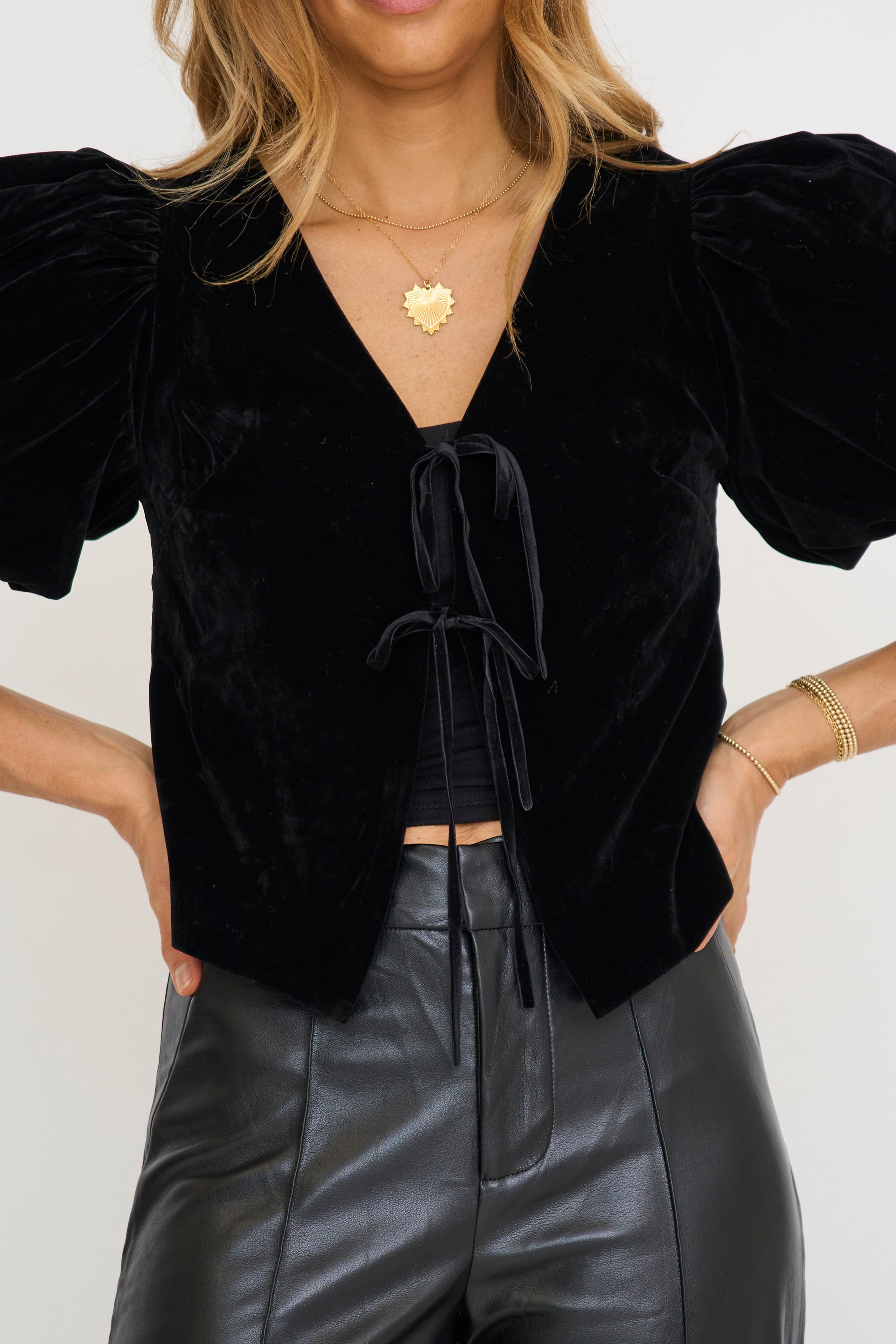 Carmin Velvet Blouse