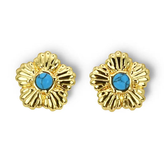 Turquoise Daisy Stud