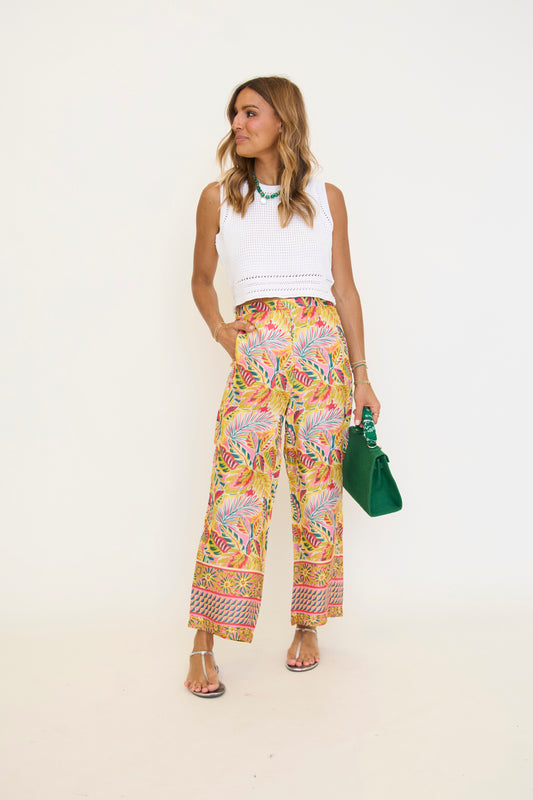 Tropical Satin Pants