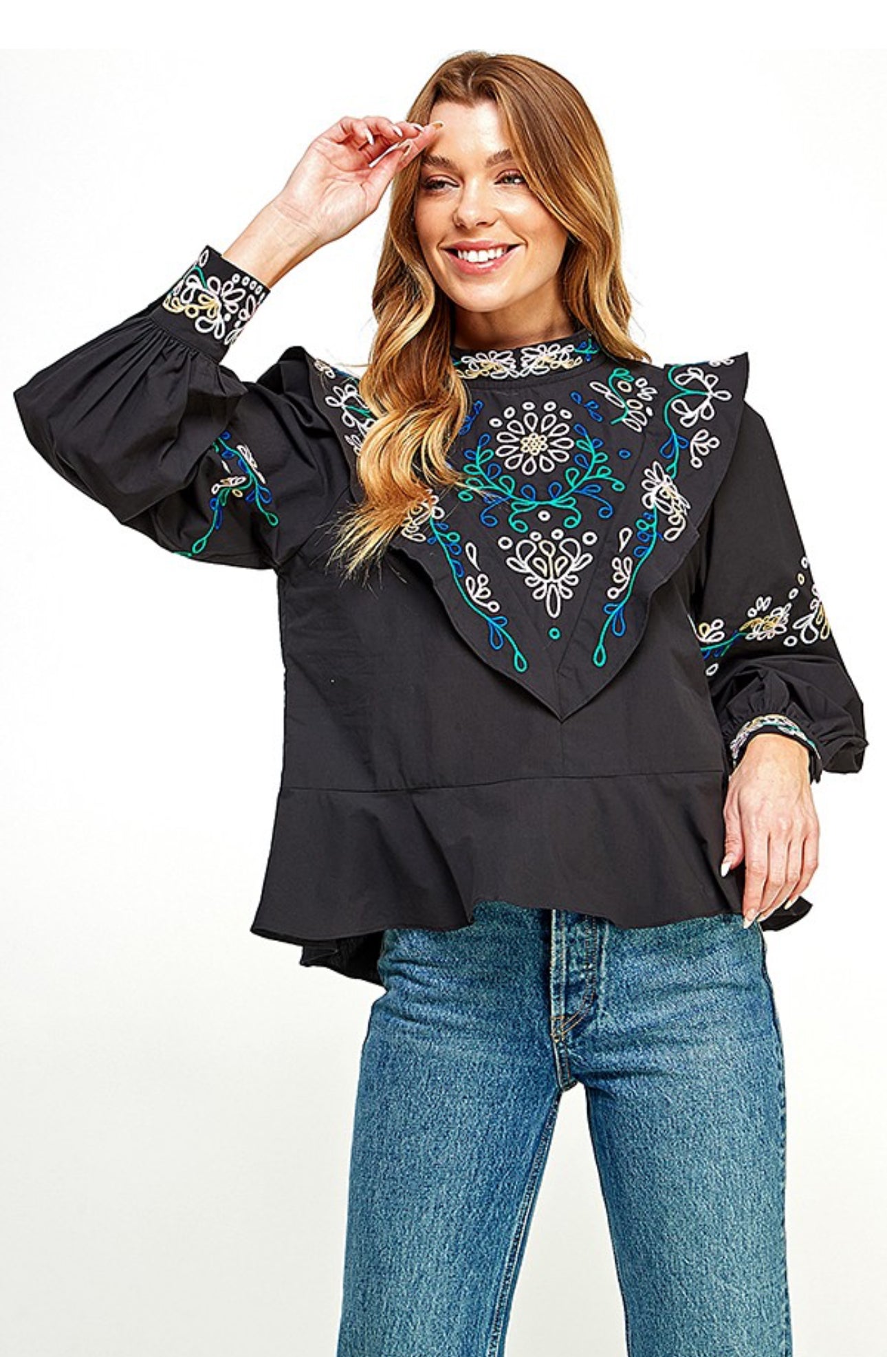 Kenney Embroidered Top