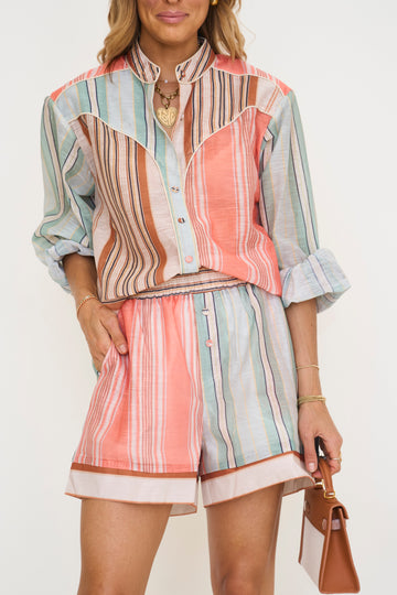 Indie Stripe Short Set