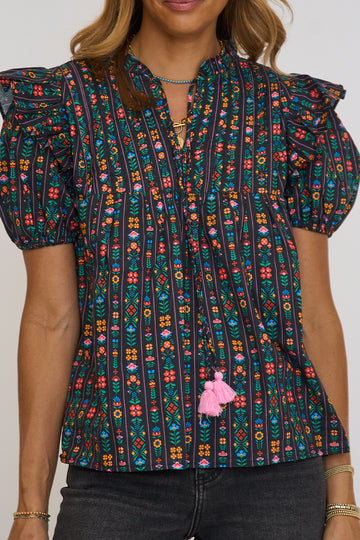 Botanical Ribbon Nora Top