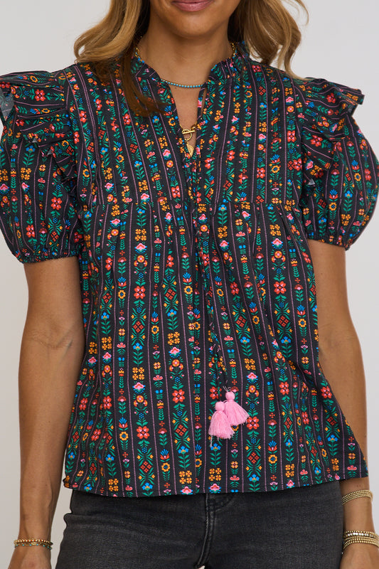 Botanical Ribbon Nora Top