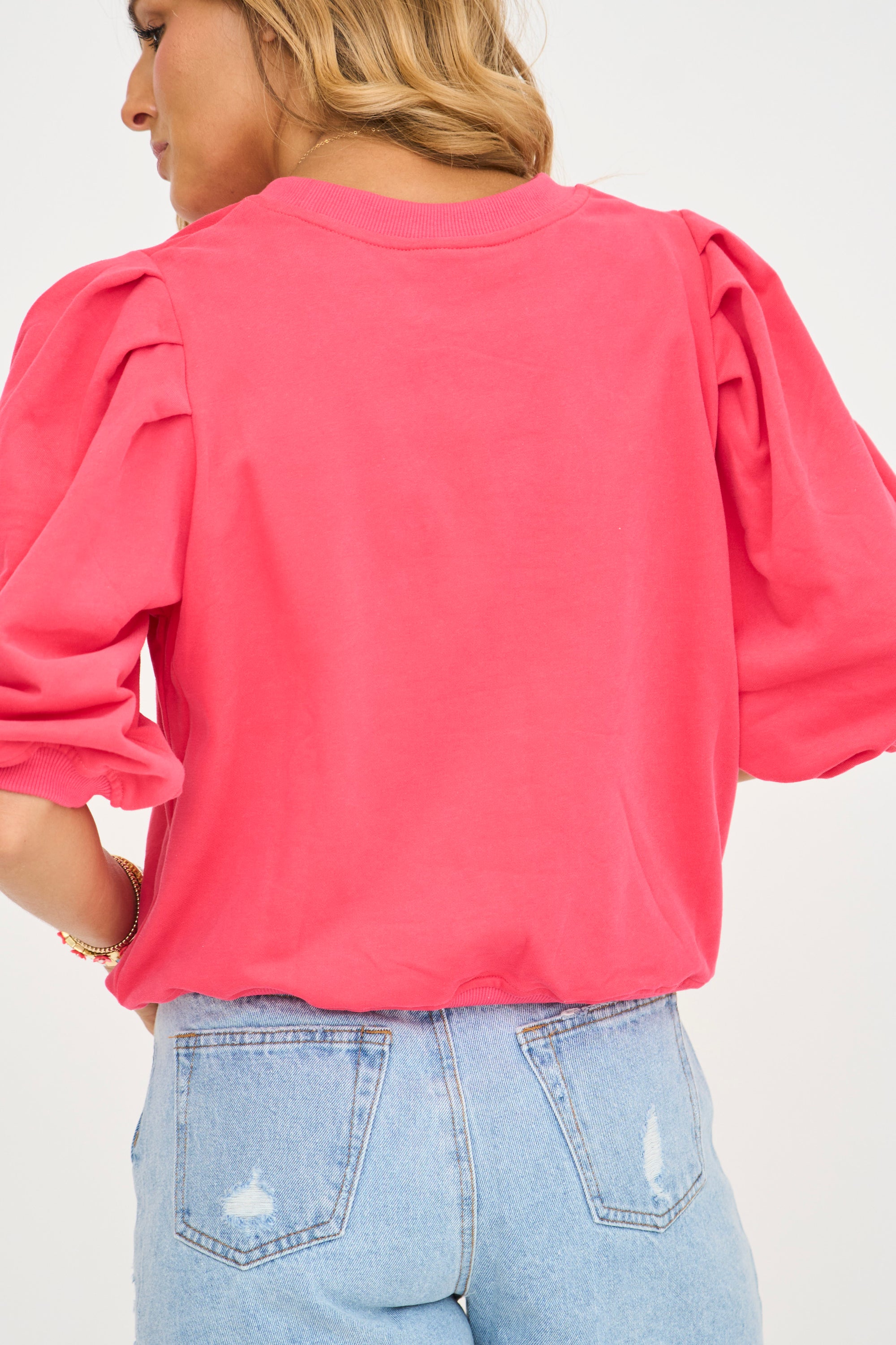 3Q Puff Sleeve Sweatshirt