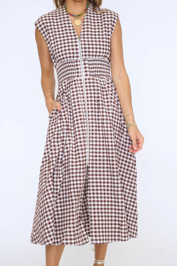 Grayson Gingham Midi Dress