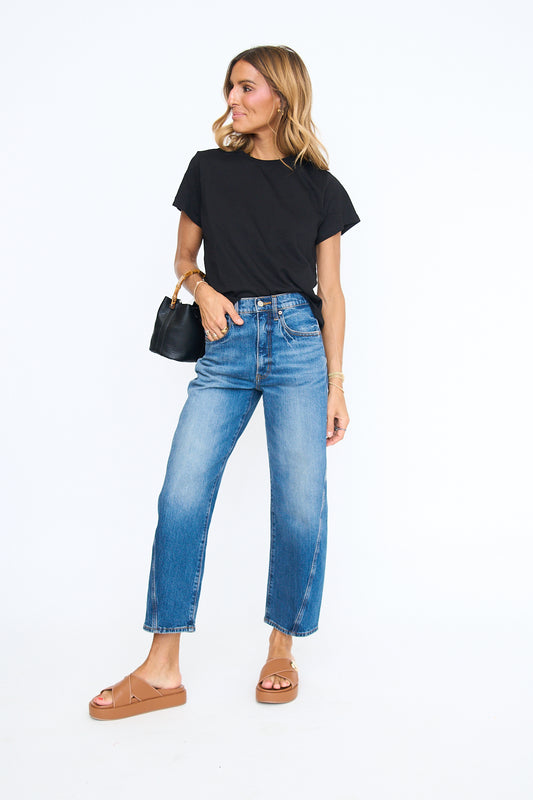 Westward High Rise Seamed Barrel in Authentic