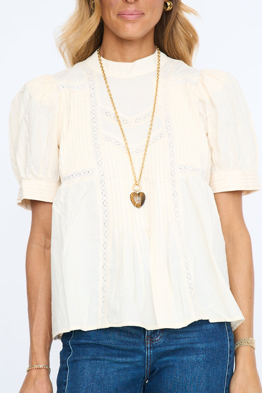 Hazelnut Puff Sleeve Top