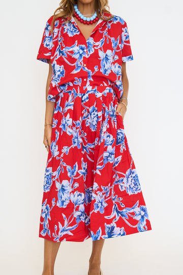 Scarlet Garden Skirt Set