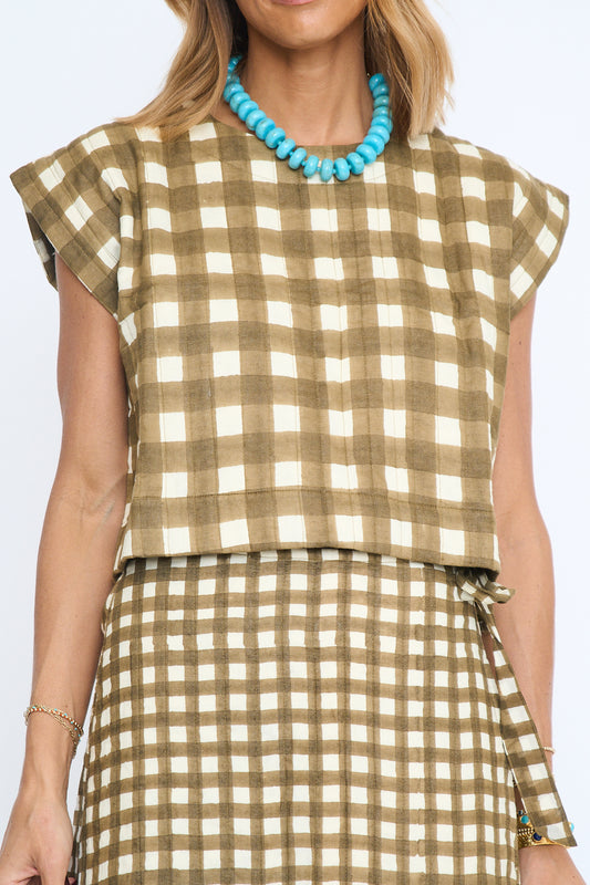 Greta Gingham Quilted Top