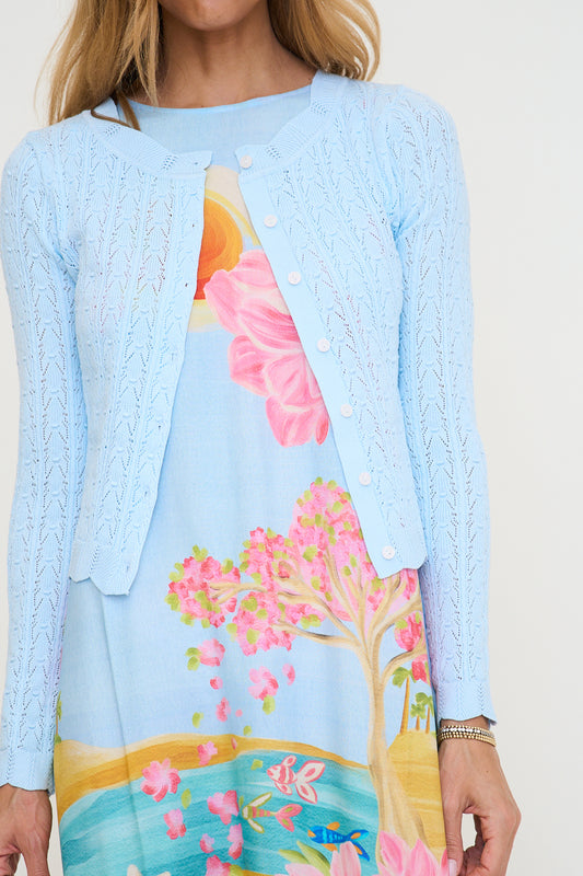 Lightweight Pointelle Cardigan