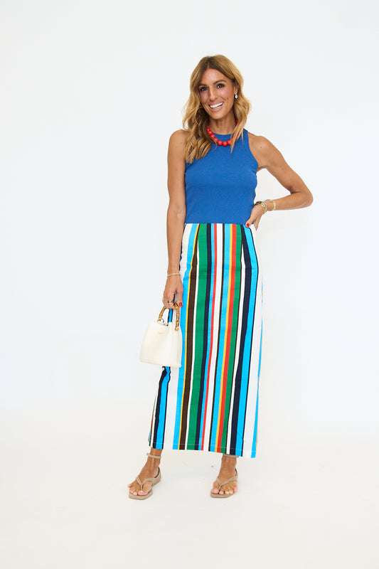 Bold Stripe Maxi Skirt