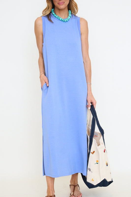 Scuba Sleeveless Midi Dress