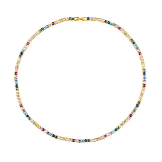 Rainbow Tennis Necklace
