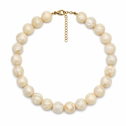 Neutral Cream Chunky Bubble Necklace