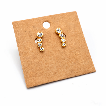 Gold Plated Crystal Path Stud