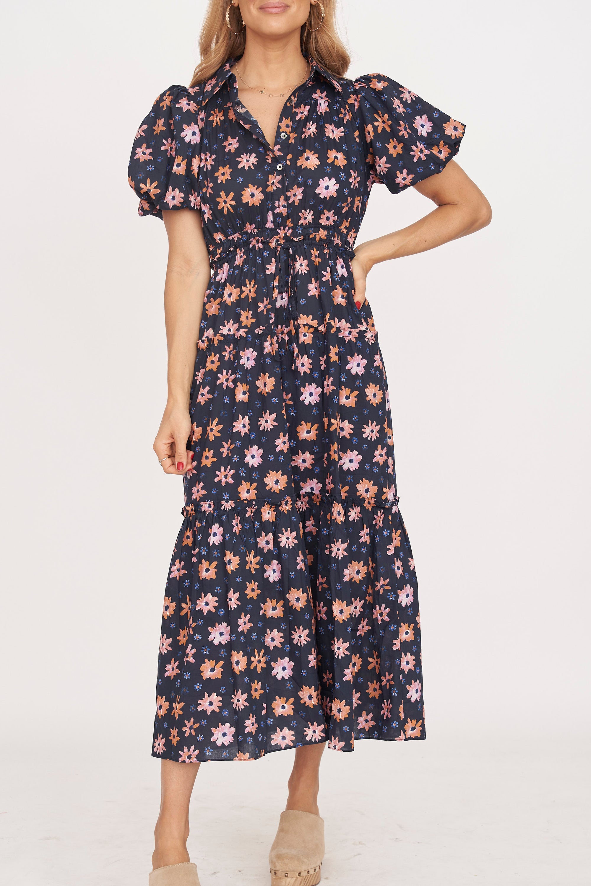 Aster Floral Print Maxi Dress