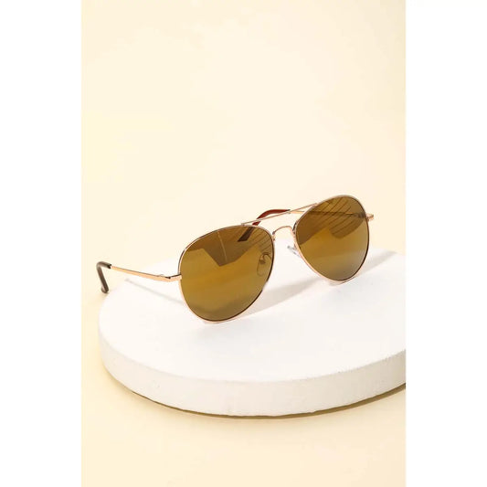 Classic Gold Rimmed Sunglasses