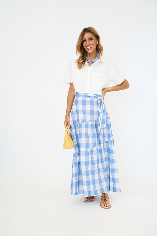 Short Sleeve Boxy Button Down