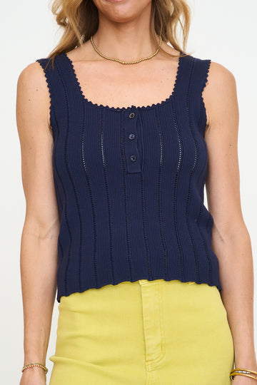 Navy Blue Dundee Top