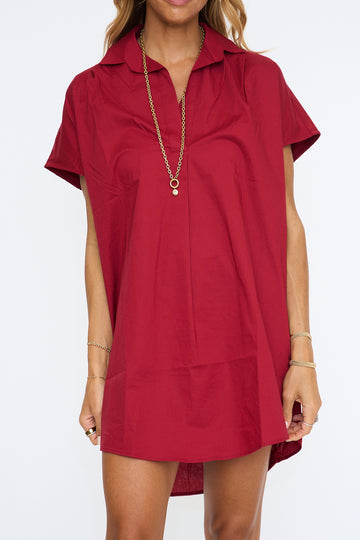 Monroe Poplin Shirt Dress