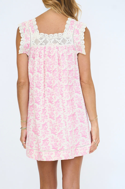 Selah Square-Neck Empire Mini Dress