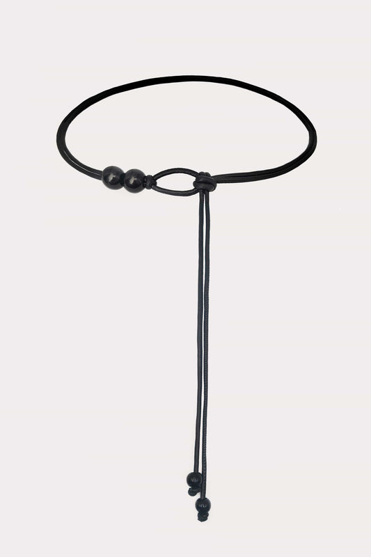 Beaded Tie Belt