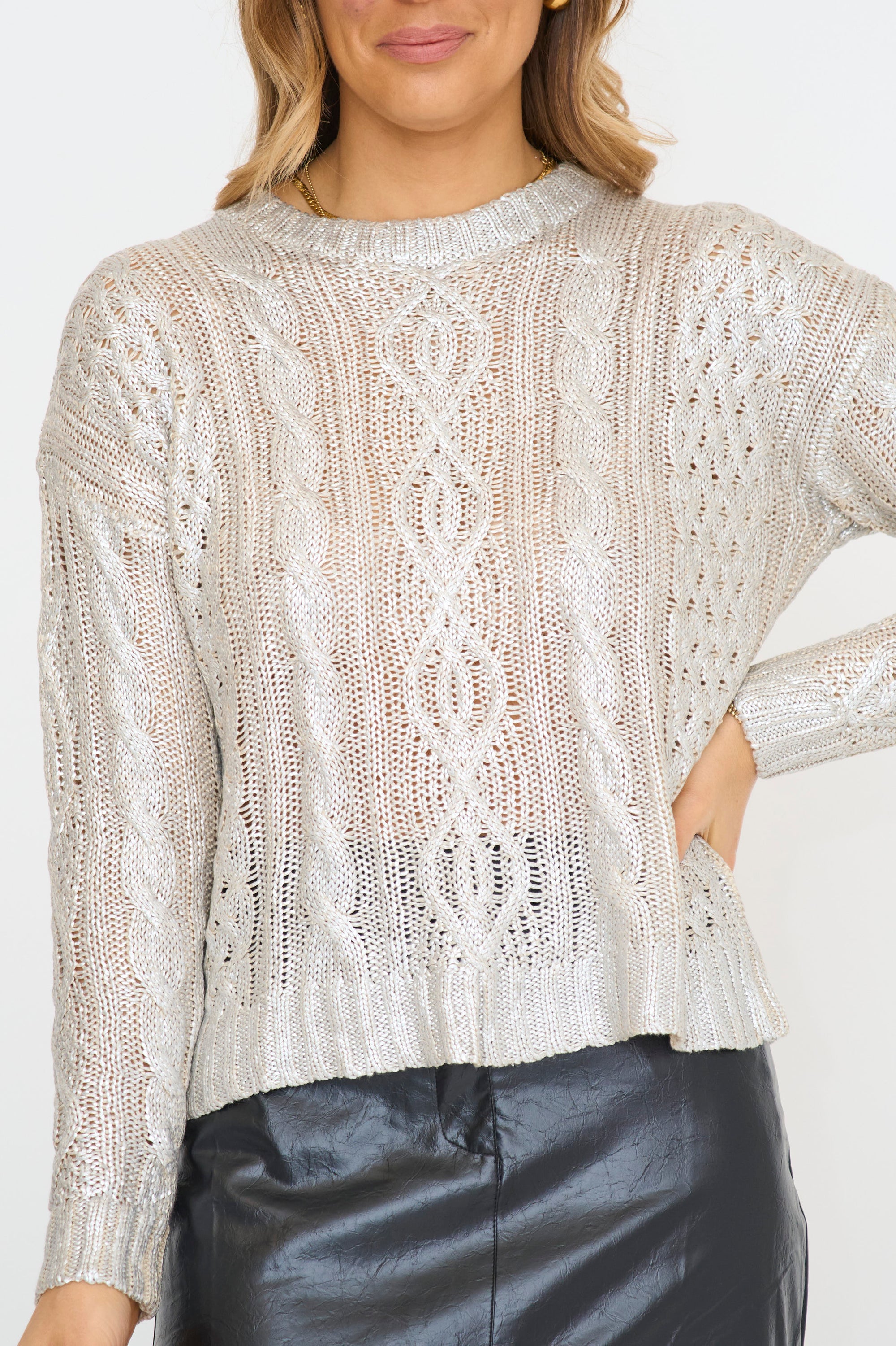 Weylan Metallic Sweater