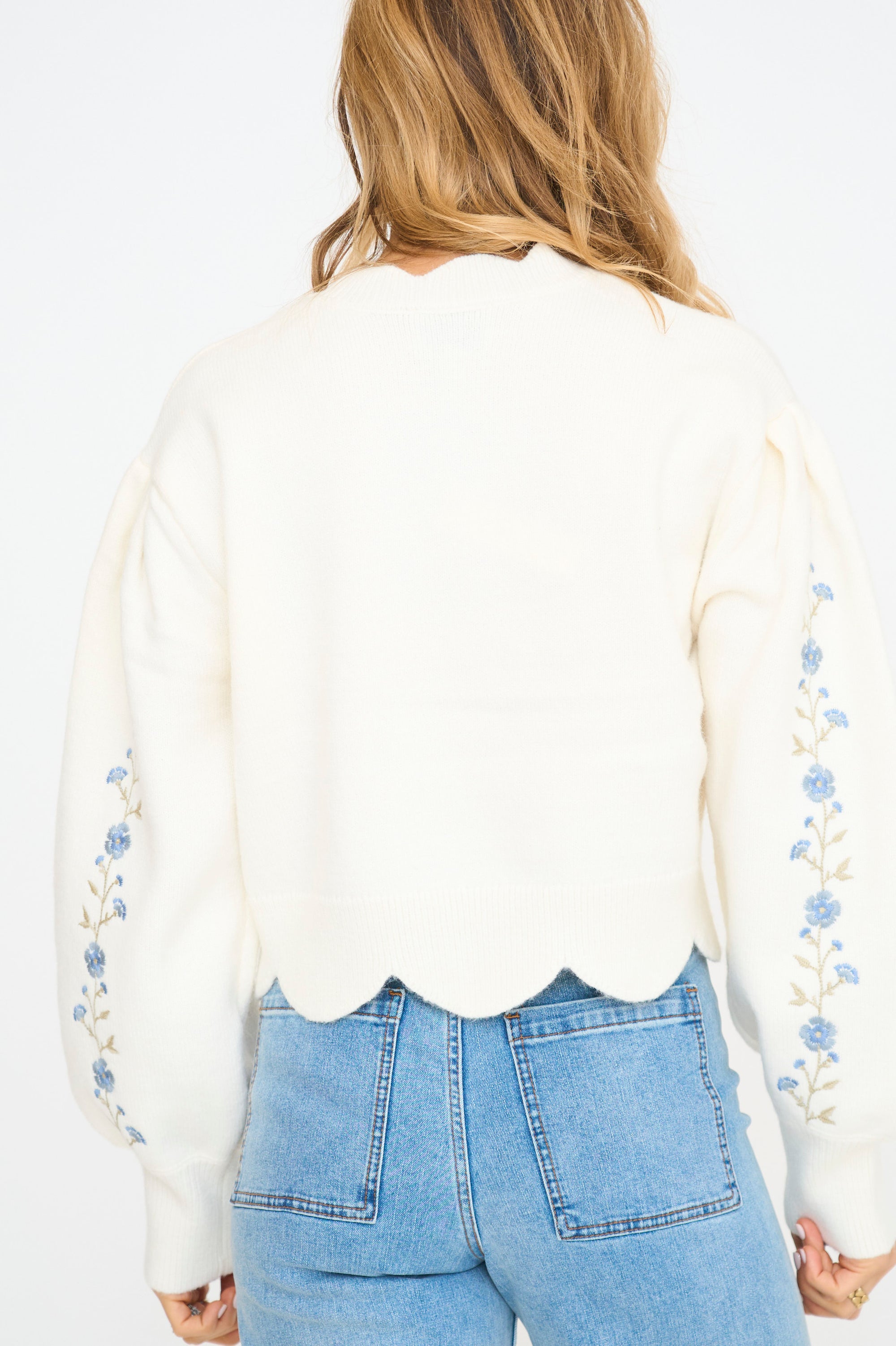 Duffy Embroidered Floral Sweater