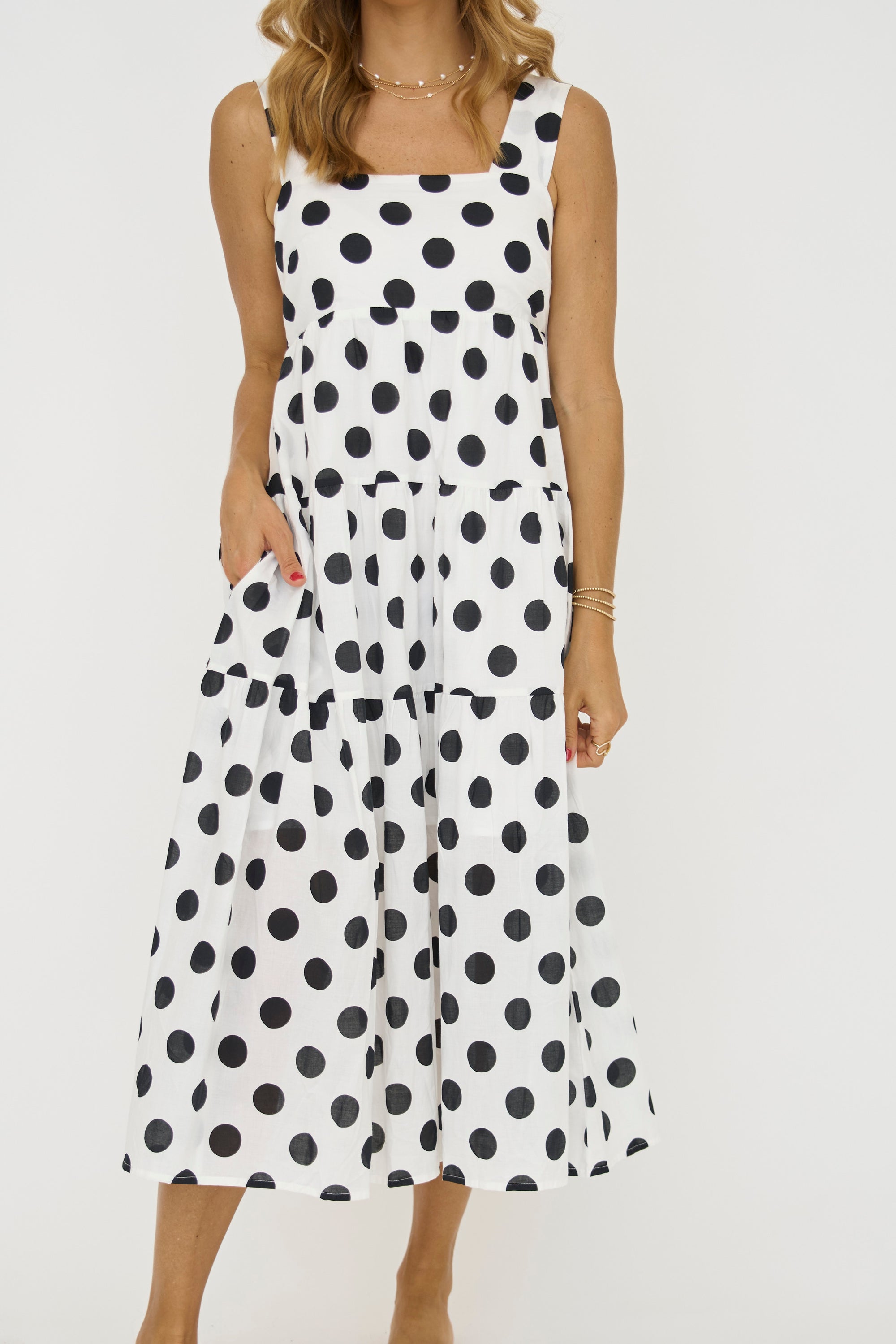 Polka Dot Midi Dress