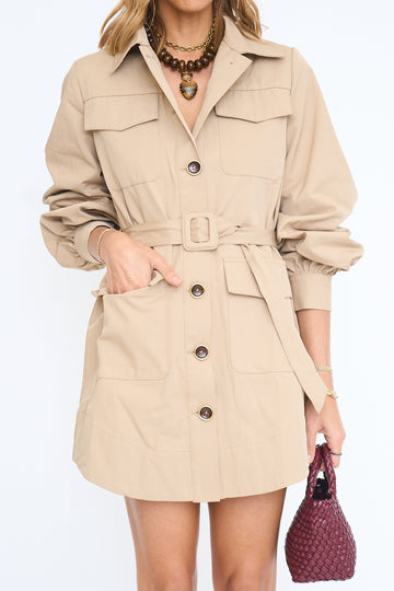 Blair Trench Mini Dress