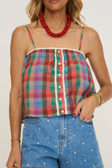 Plaid Cami Top
