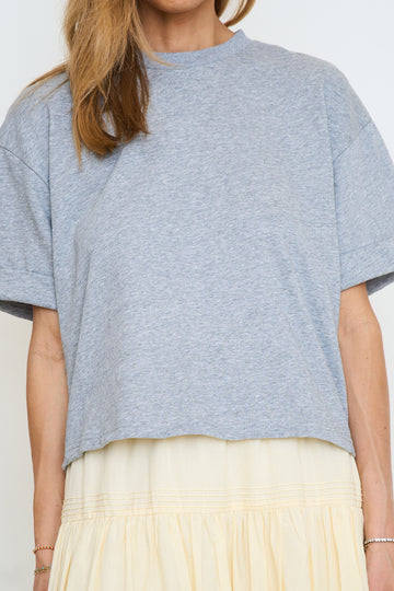 French Terry Short Sleeve Boxy Top