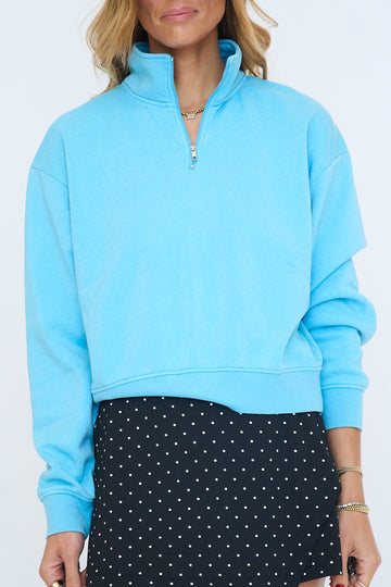 Half-Zip Burnout French Terry Pullover