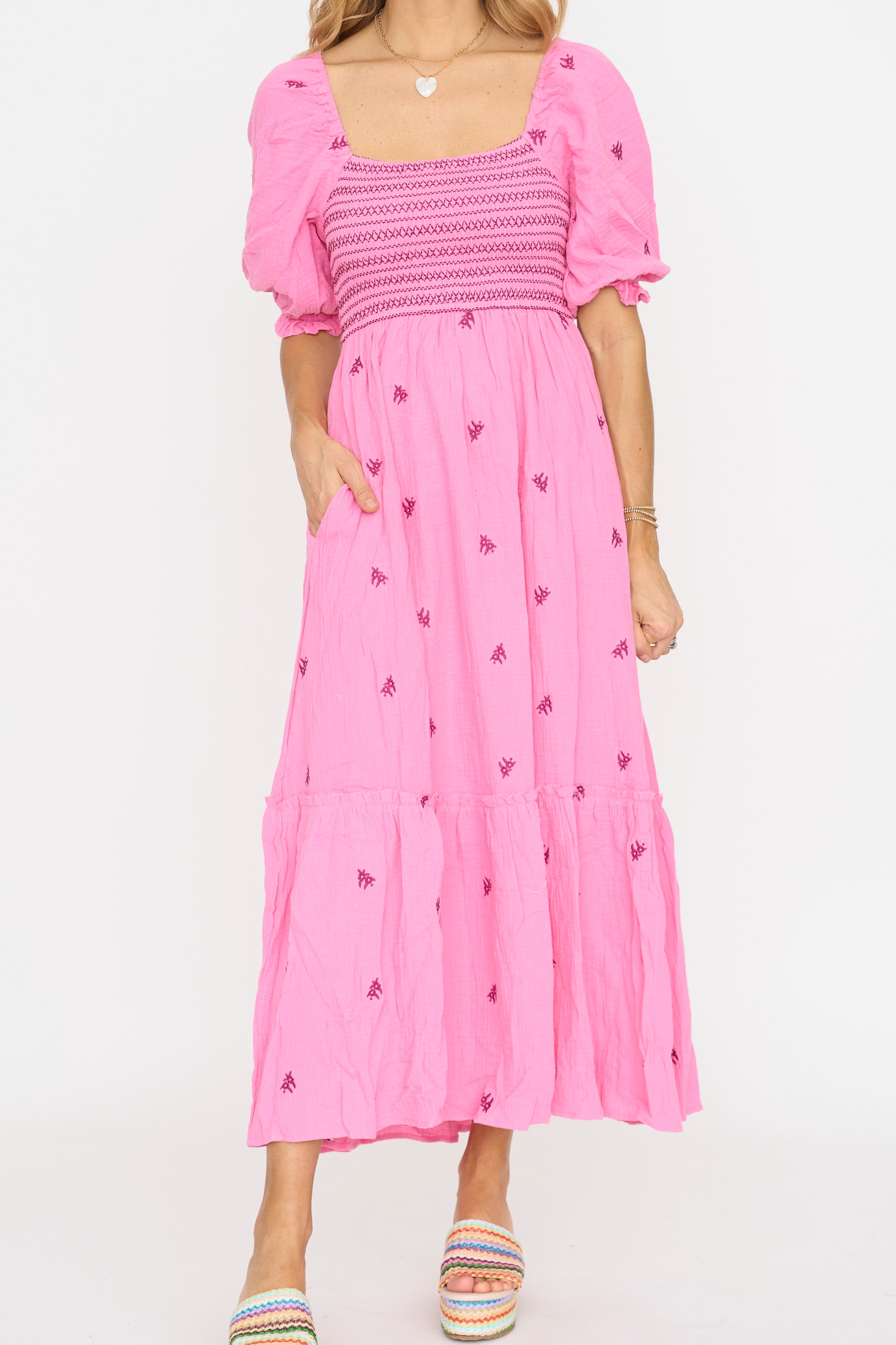 Sibbie Embroidered Maxi Dress